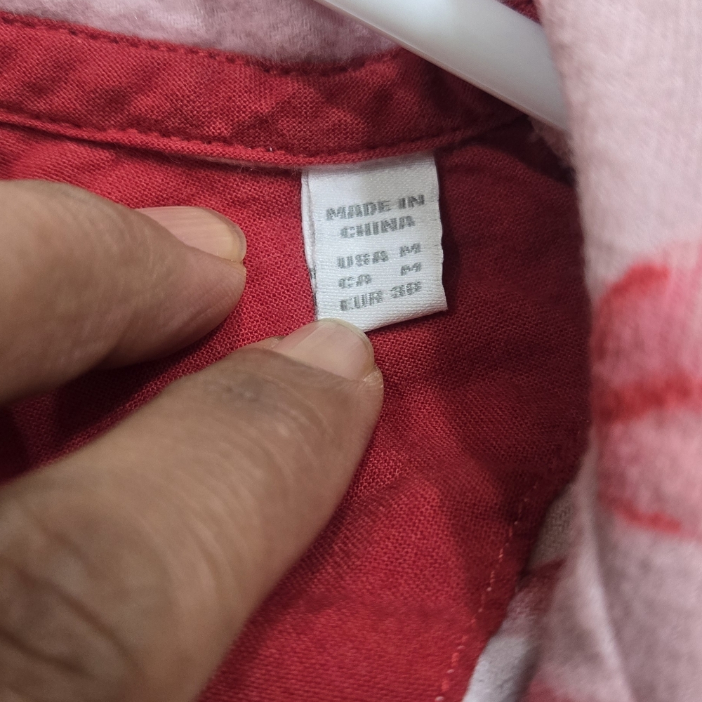 PJ Salvage Pink and Red Bow Pajama Set - Top Size Medium And Large For The Pants - Picture 4 of 11